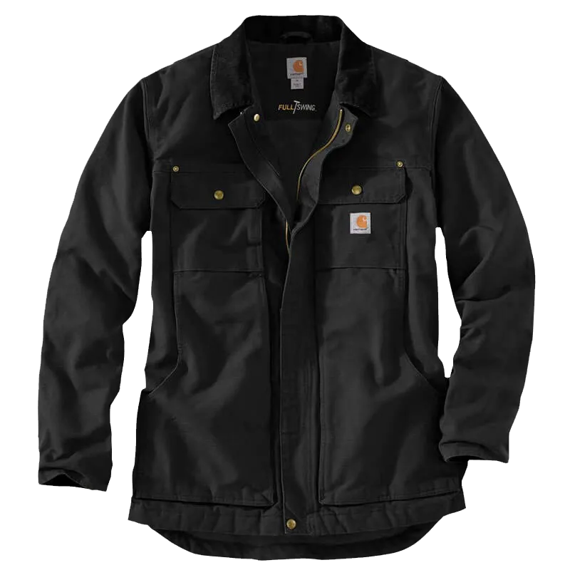 103283 - Carhartt Men's Full Swing Relaxed Fit Washed Duck Traditional Coat