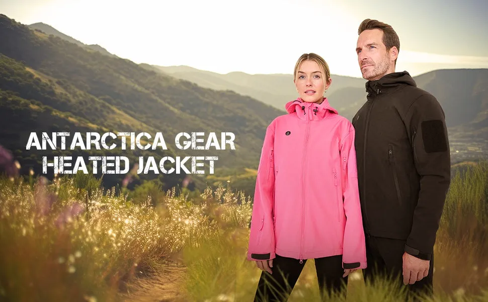 ANTARCTICA GEAR Heated Jacket for Women, Winter Coat Soft Shell Heating Hood Jacket