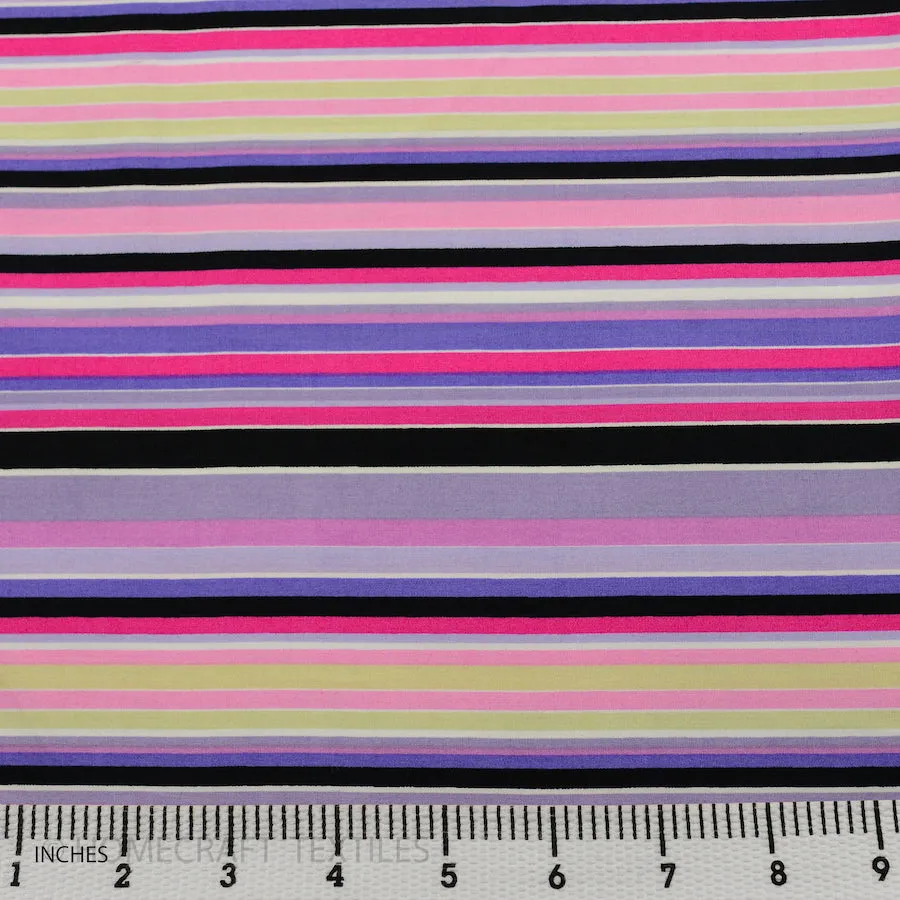 Berry Multi Stripe Cotton Print