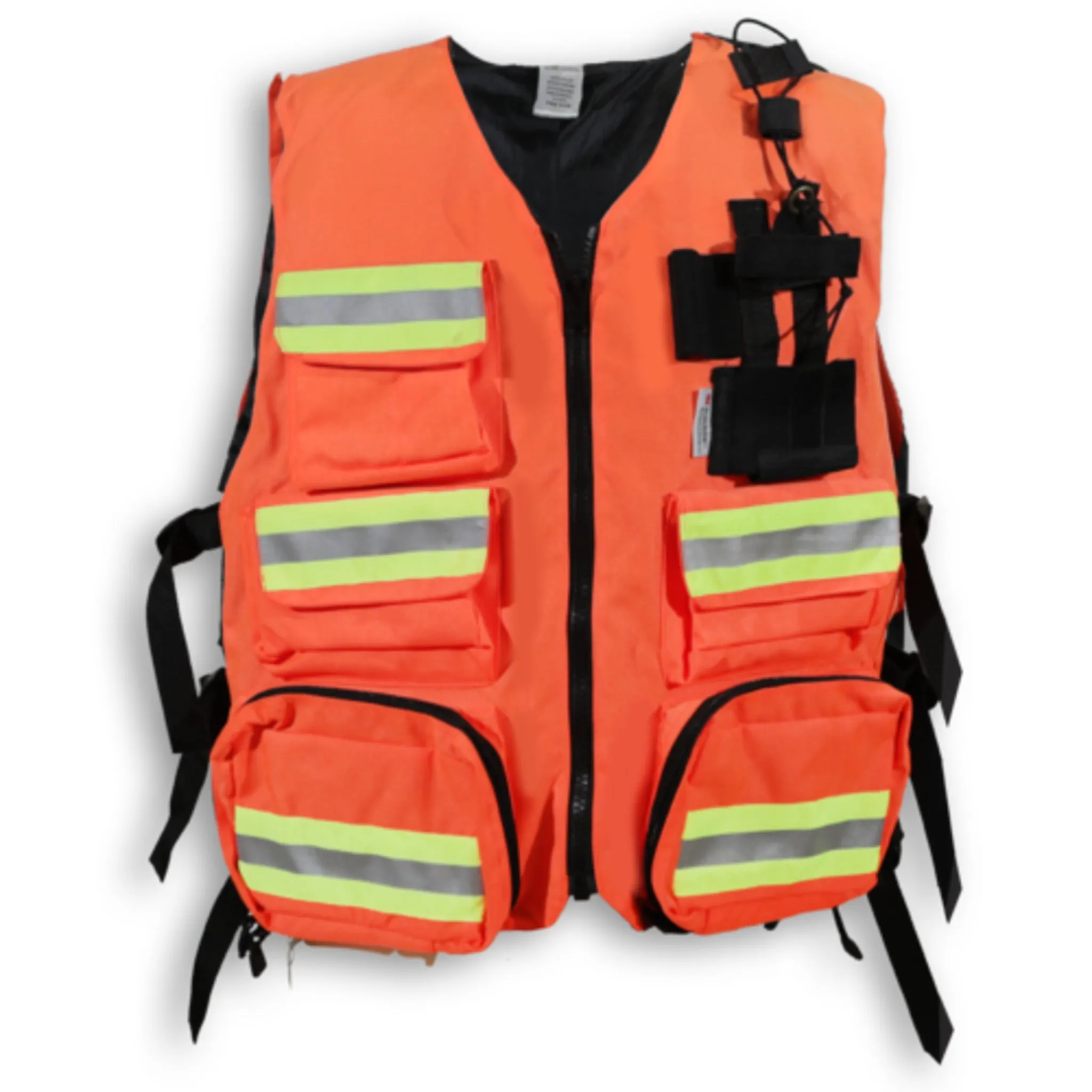 Big K 1000D Nylon Hi-Vis First Aid Safety Vest | Durable 5-Pocket Design | Adjustable Straps | Reflective Tape | YKK Zipper