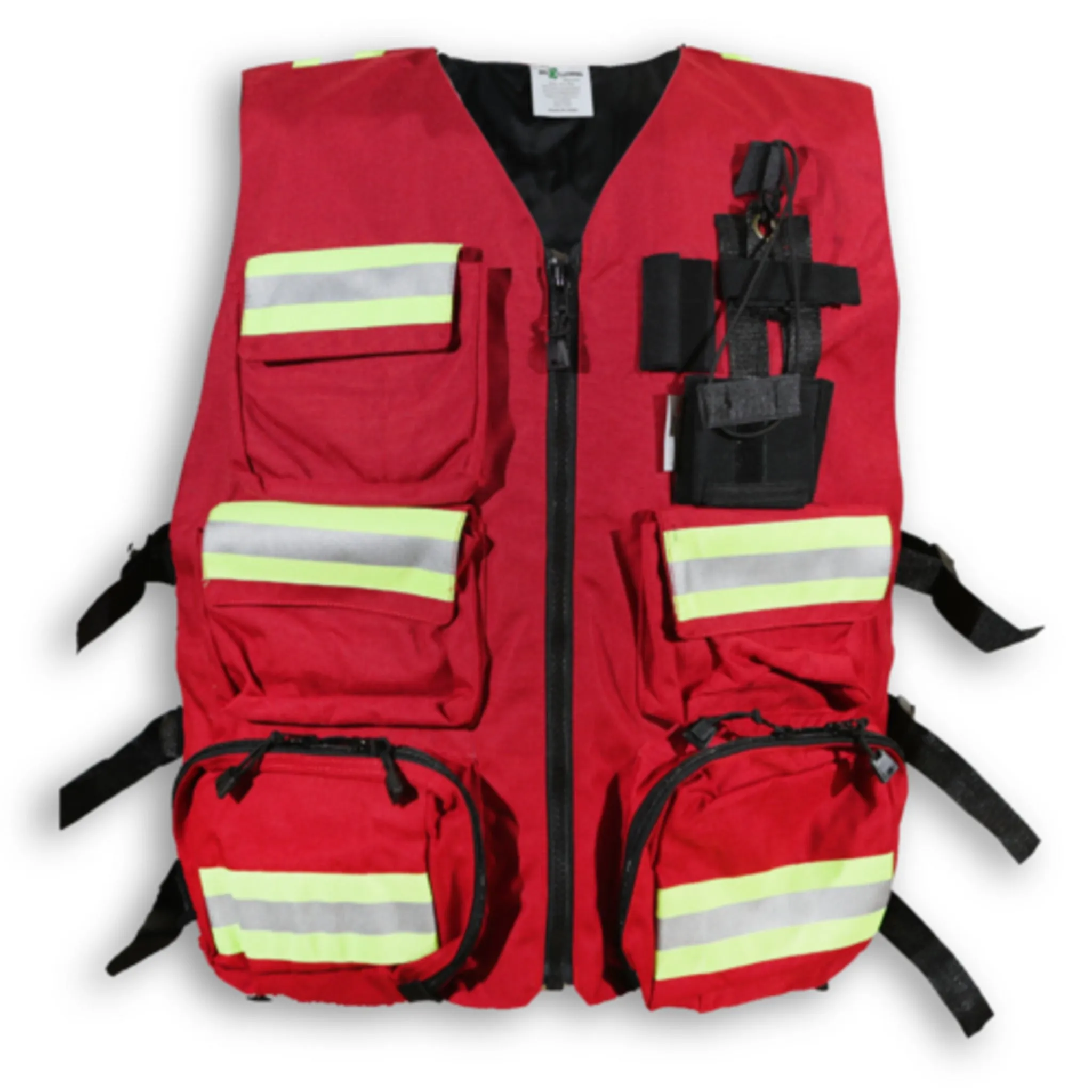 Big K 1000D Nylon Hi-Vis First Aid Safety Vest | Durable 5-Pocket Design | Adjustable Straps | Reflective Tape | YKK Zipper