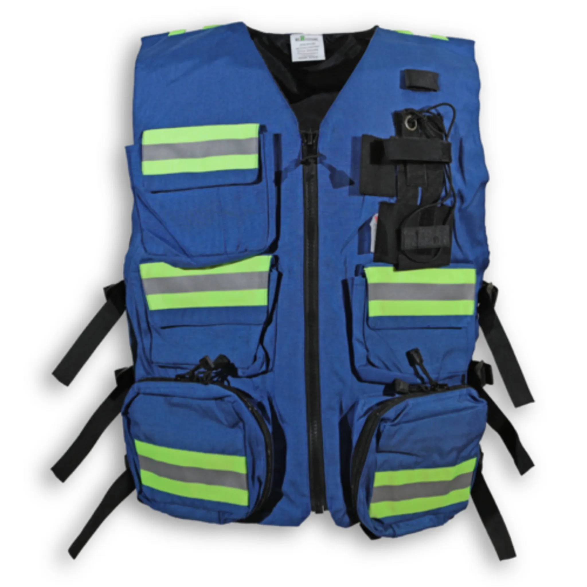 Big K 1000D Nylon Hi-Vis First Aid Safety Vest | Durable 5-Pocket Design | Adjustable Straps | Reflective Tape | YKK Zipper