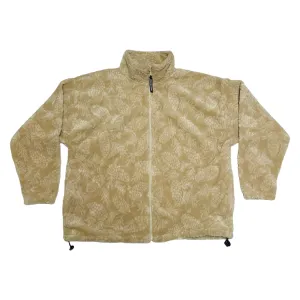 Black Mountain Outdoor Gear Womens Beige White Pinecones Zip Fleece Jacket