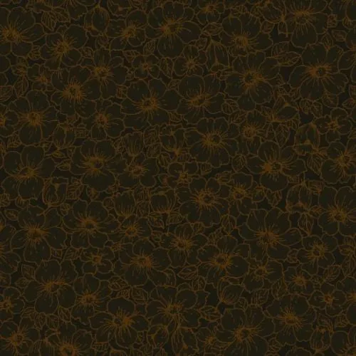 Blank Quilting Floral Studio Brown Cotton Prints