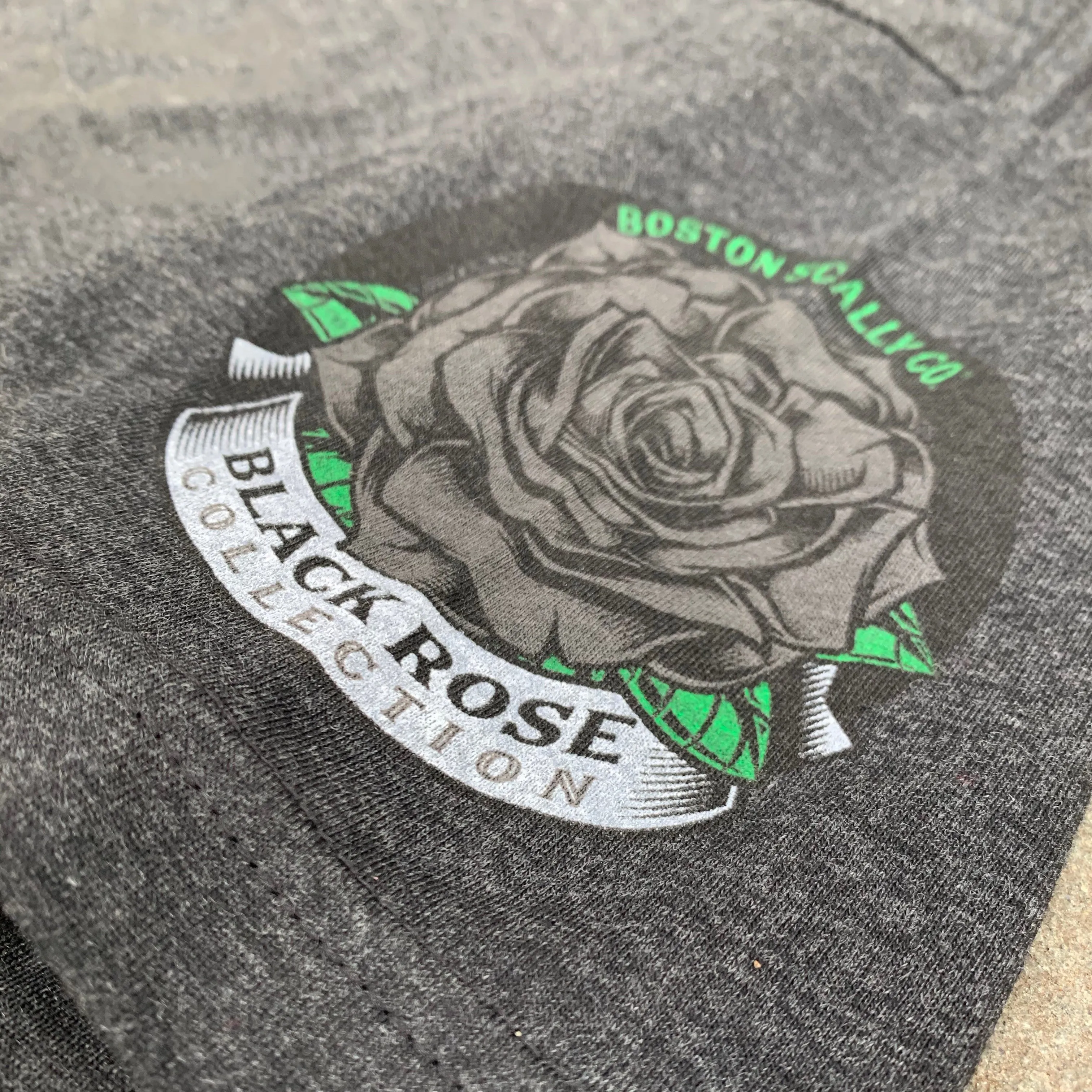 Boston Scally The Black Rose Tee T-Shirt - Black