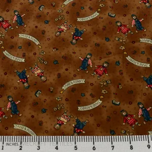 Brown Best Friends Cotton Print