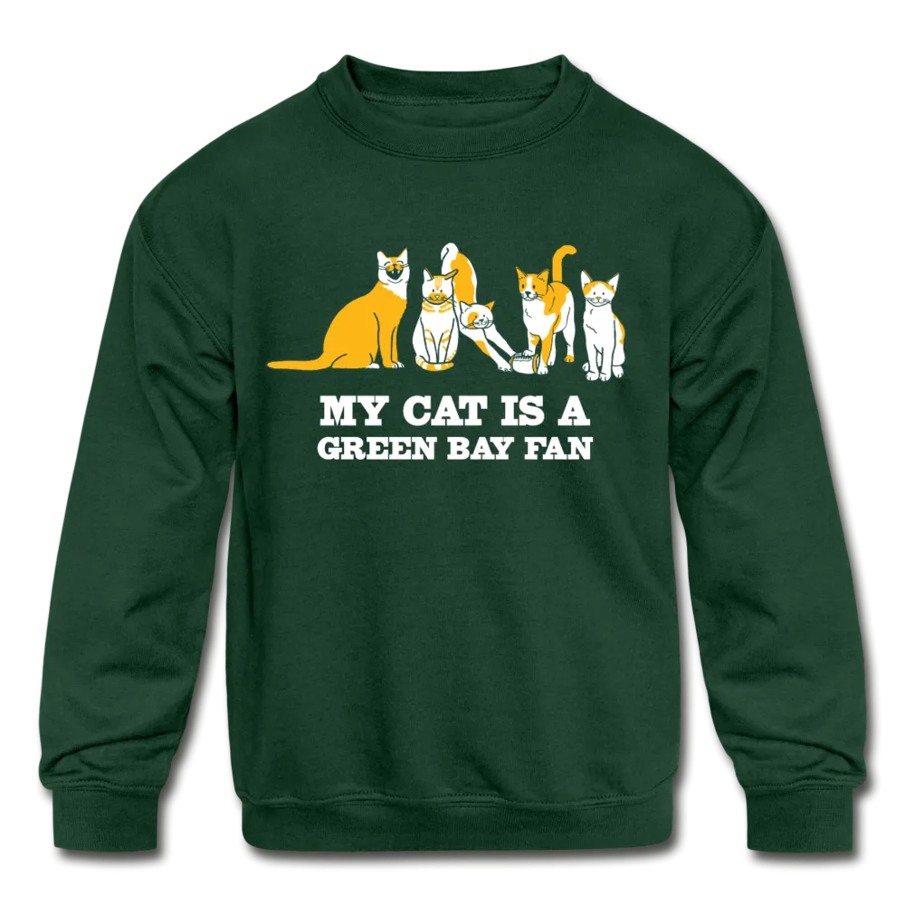 Cat is a GB Fan Kids' Crewneck Sweatshirt