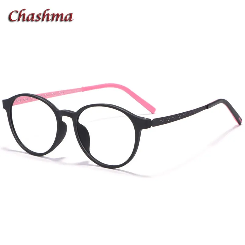 Chashma Ochki Unisex Full Rim Round Tr 90 Titanium Eyeglasses 8868