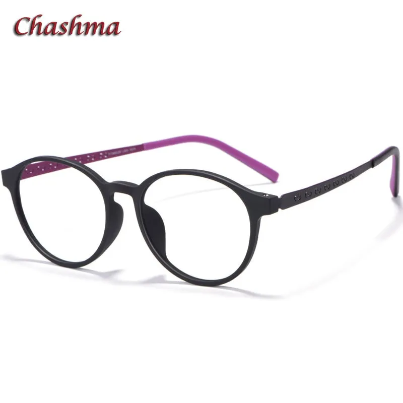 Chashma Ochki Unisex Full Rim Round Tr 90 Titanium Eyeglasses 8868