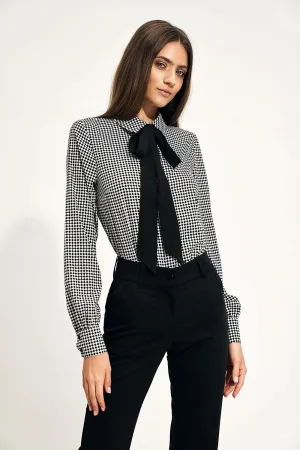 Chic Bow-Detail Professional Blouse