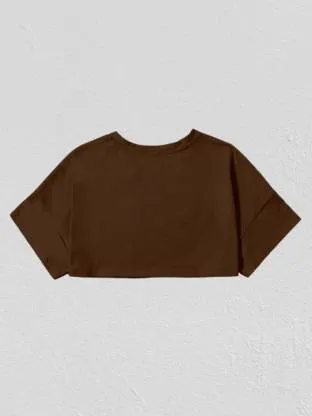 Chic Brown Breeze Crop Top