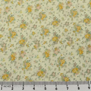 Citrus Pale Vintage Floral Cotton Print