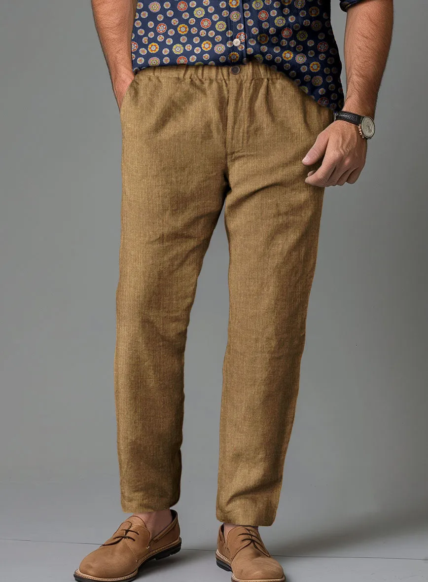 Easy Pants Sepia Brown Linen