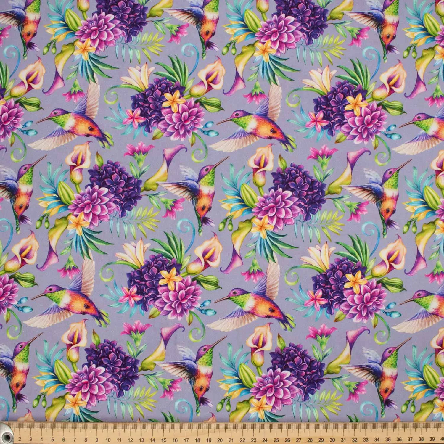 Flowers in Full Bloom Series Hummingbirds Everywhere Cotton Prints