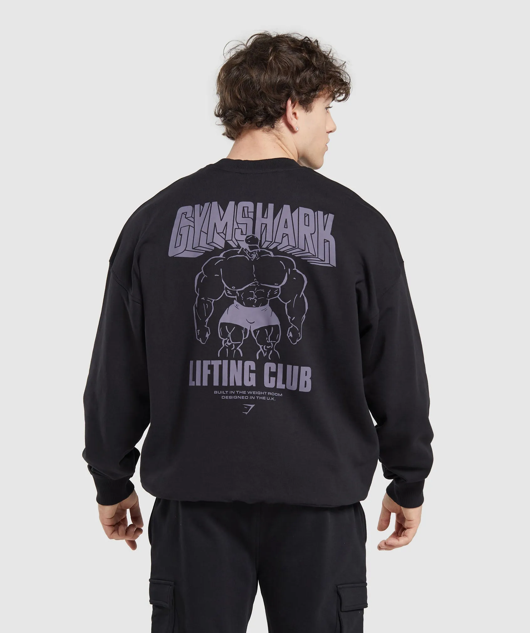 Gymshark Cartoon Lifting Crew - Black