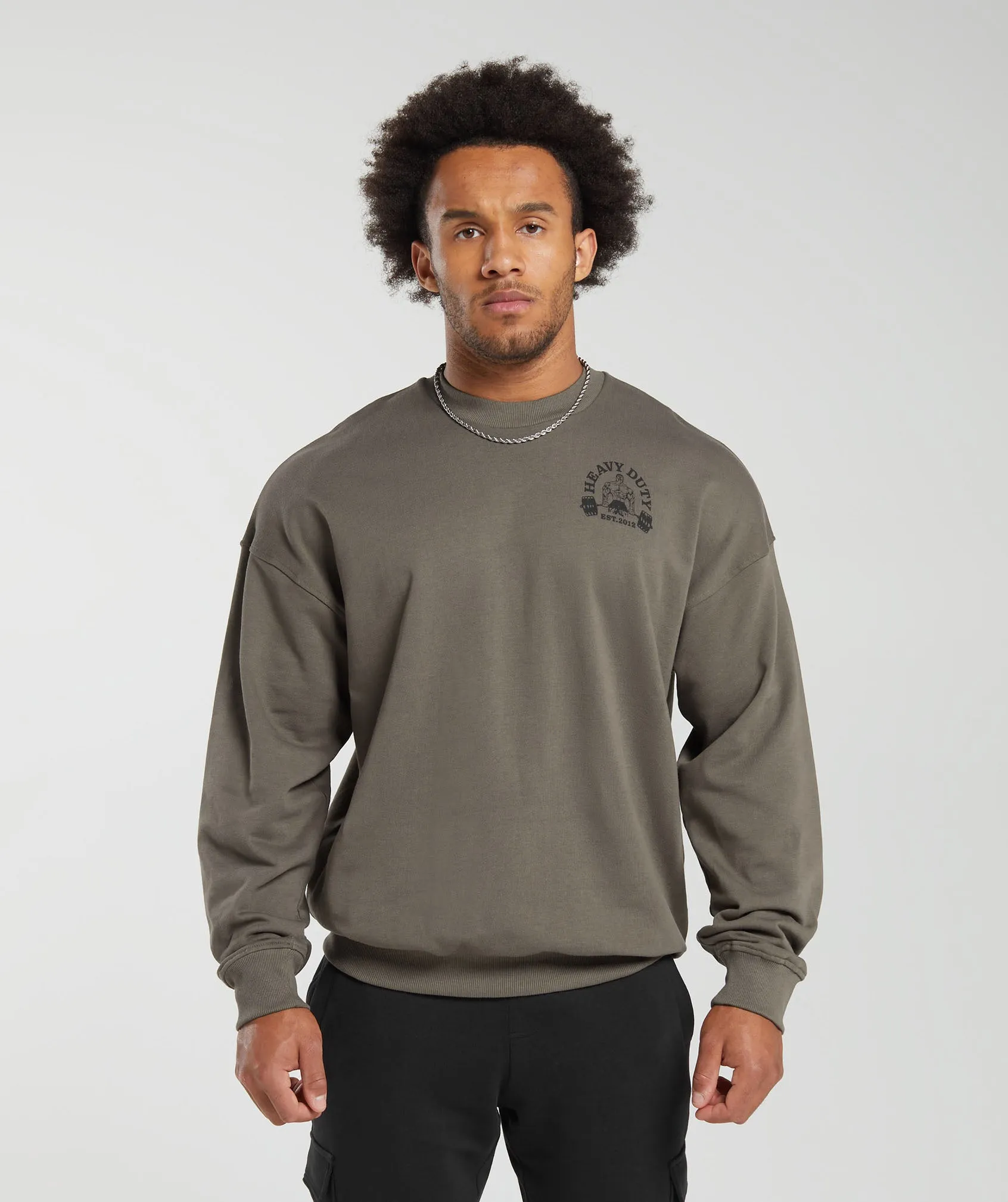 Gymshark Heavy Duty Crew - Camo Brown