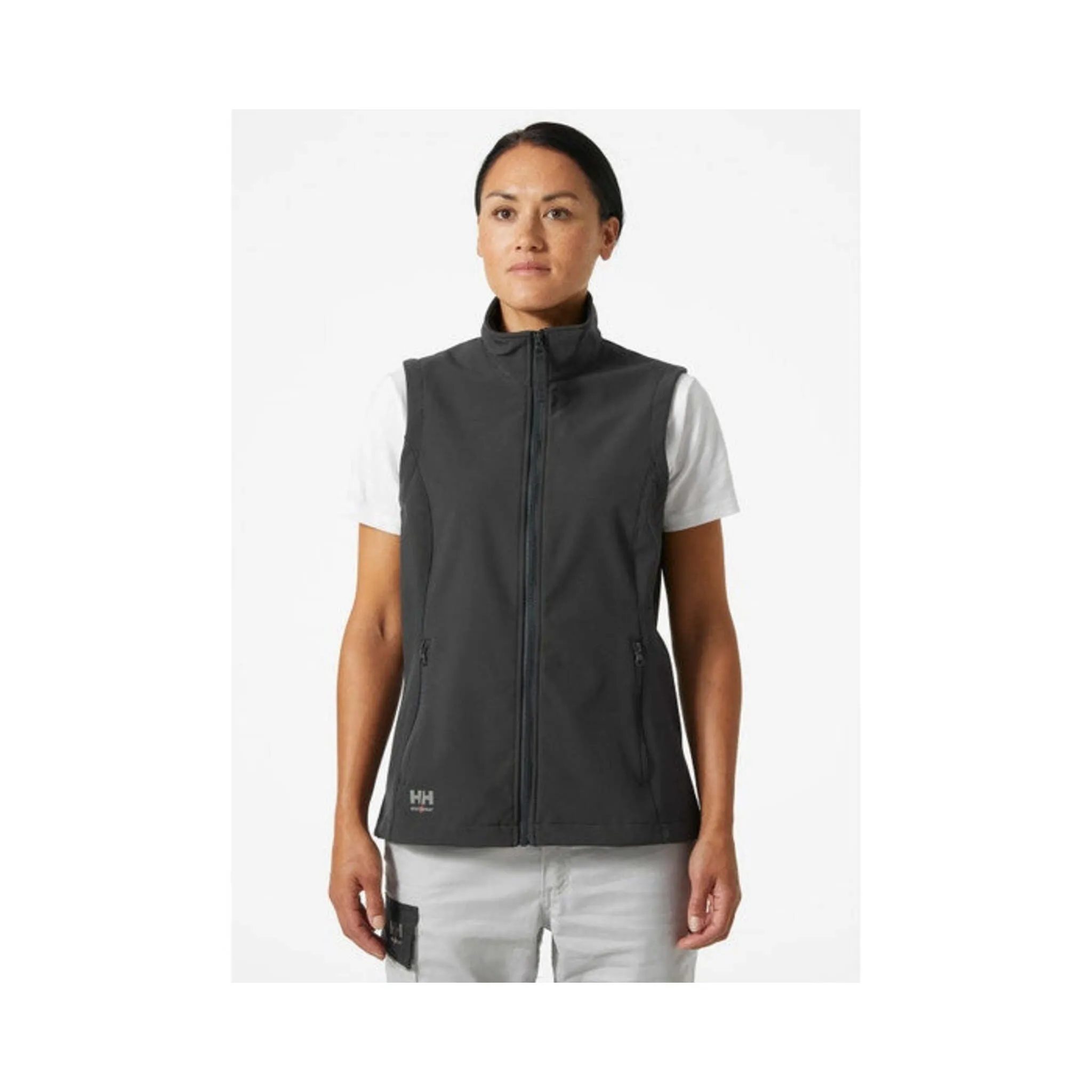 Helly Hansen Women's Softshell Vest 74242 Manchester 2.0 - Poly Front Zip, Reflective Details, Water-Repellent, Comfortable, Durable | Sizes XS-2XL