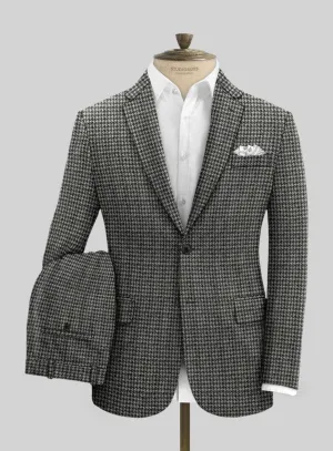 Highlander Heavy Charcoal Houndstooth Tweed Suit