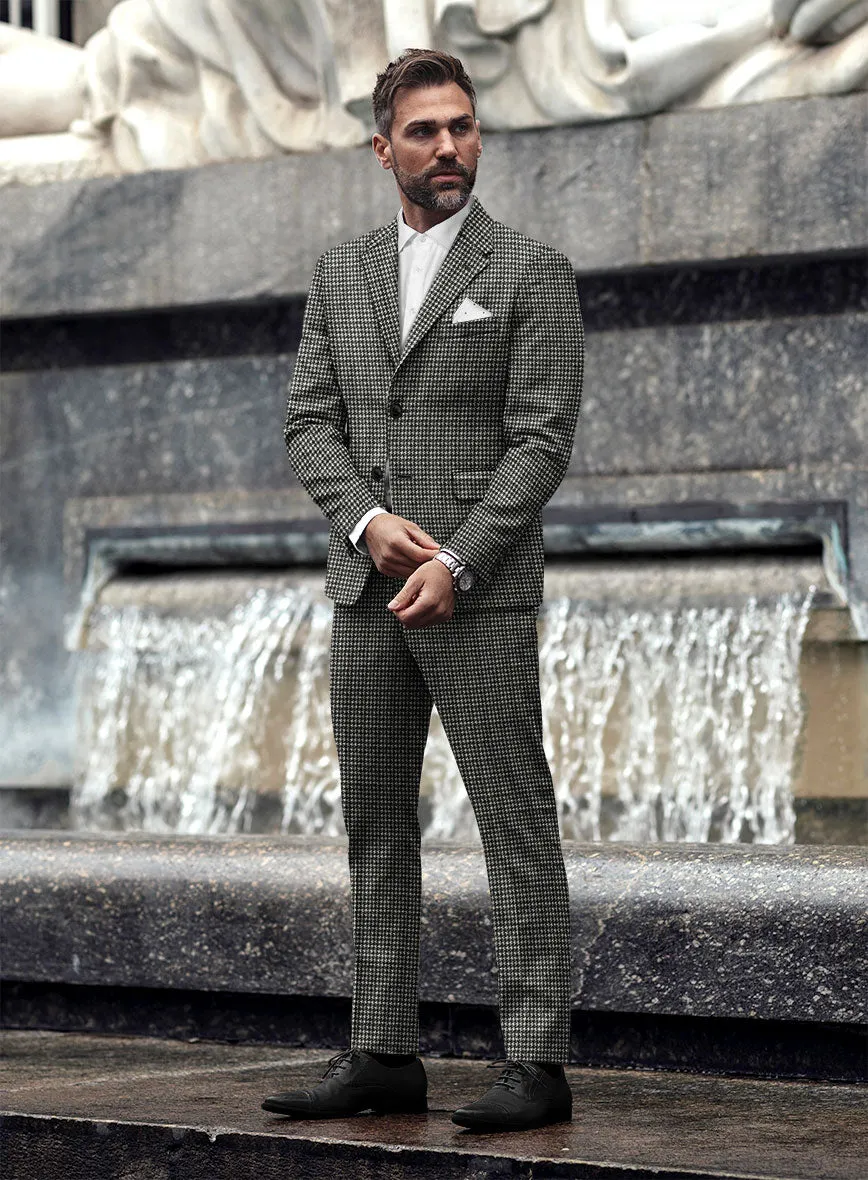 Highlander Heavy Charcoal Houndstooth Tweed Suit