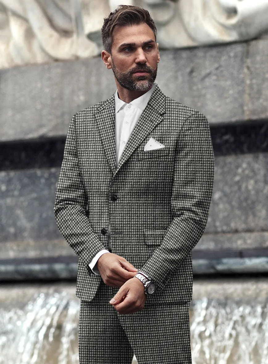 Highlander Heavy Charcoal Houndstooth Tweed Suit