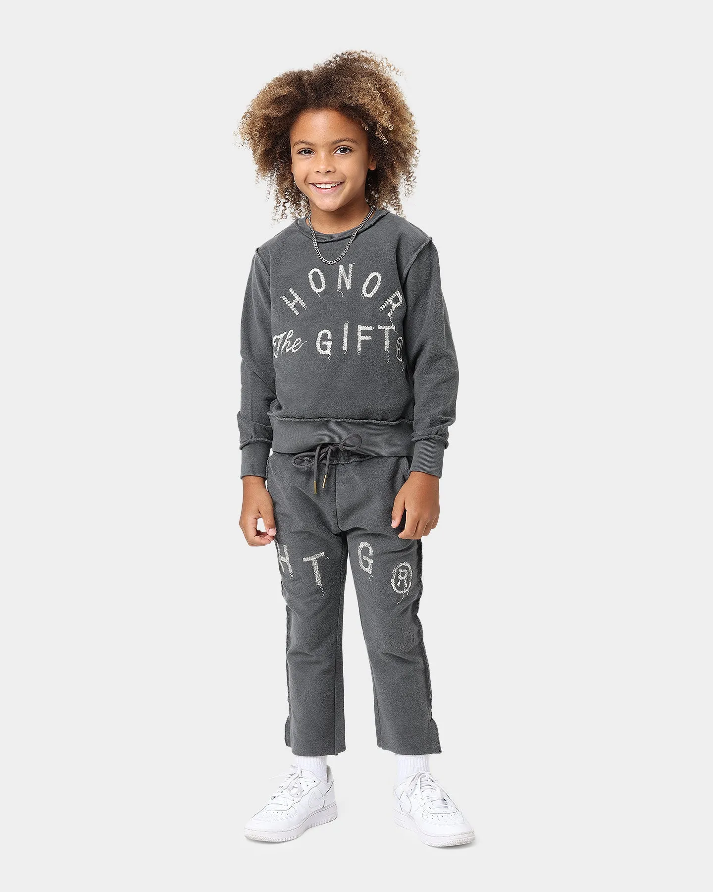 Honor The Gift Kids' Holiday Weathered Sweat Pants Black