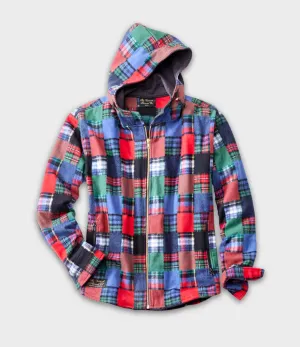 Hooded Flannel Zip Jacket