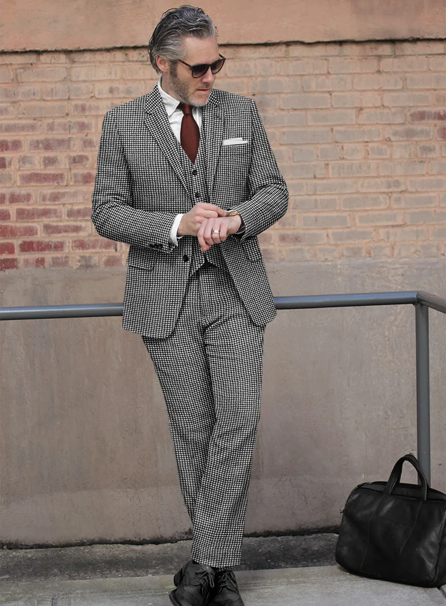 Houndstooth Black Tweed Suit