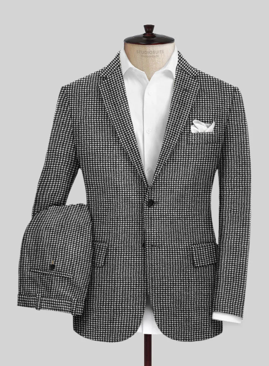 Houndstooth Black Tweed Suit