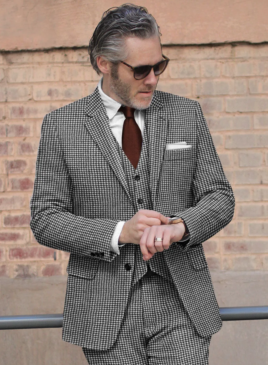 Houndstooth Black Tweed Suit