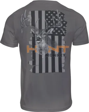 Hunt Monkey Deer Flag T-Shirt