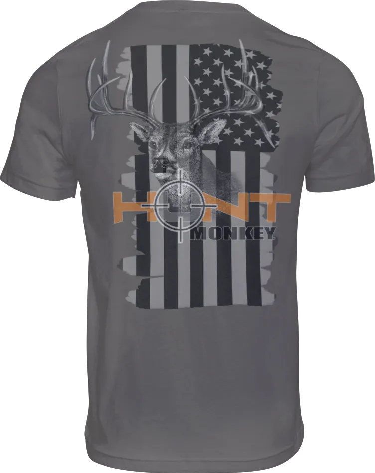 Hunt Monkey Deer Flag T-Shirt