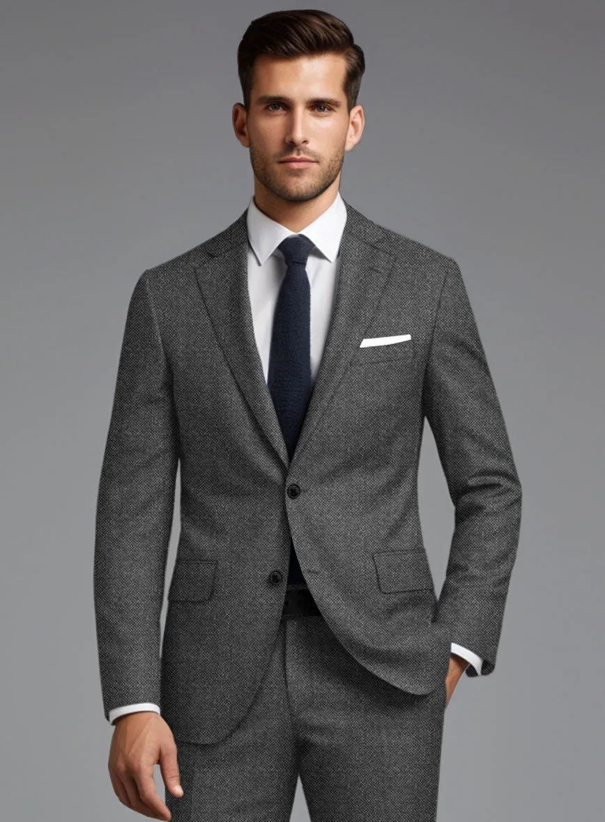 Italian Ombo Dark Gray Birdseye Flannel Suit