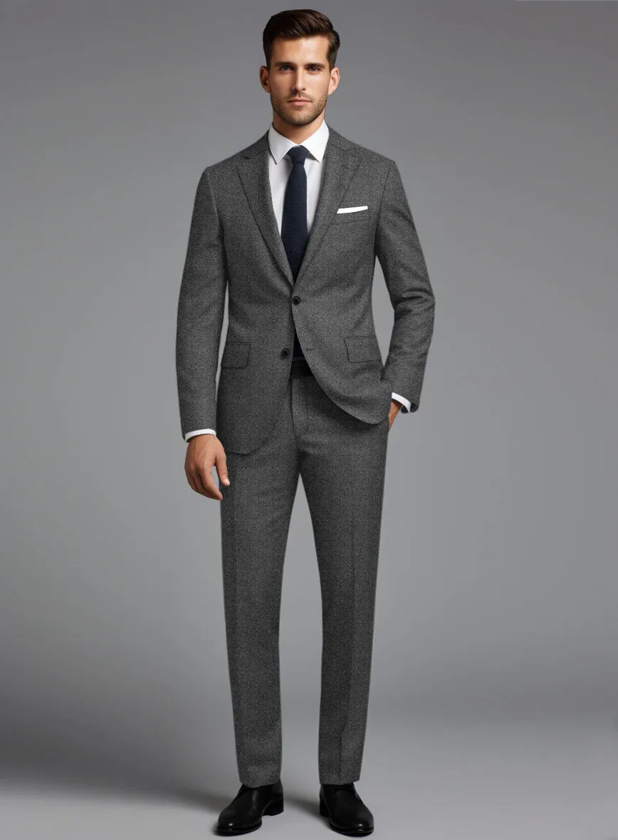 Italian Ombo Dark Gray Birdseye Flannel Suit