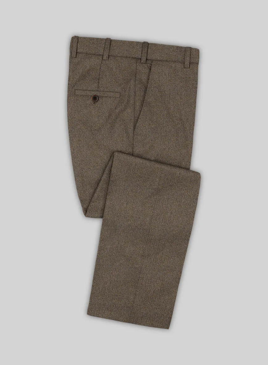 Italian Quelo Rust Brown Twill Flannel Suit