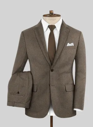 Italian Quelo Rust Brown Twill Flannel Suit