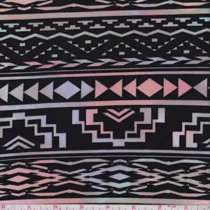 ITY Black Pastel Shadow Aztec Jersey Knit Fabric