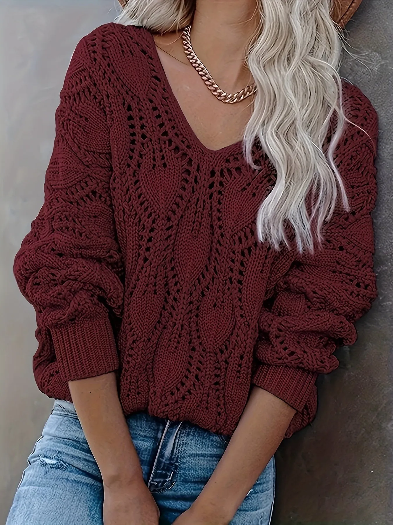 Ivyshape | Chic Warm Hollowing Out Sweater