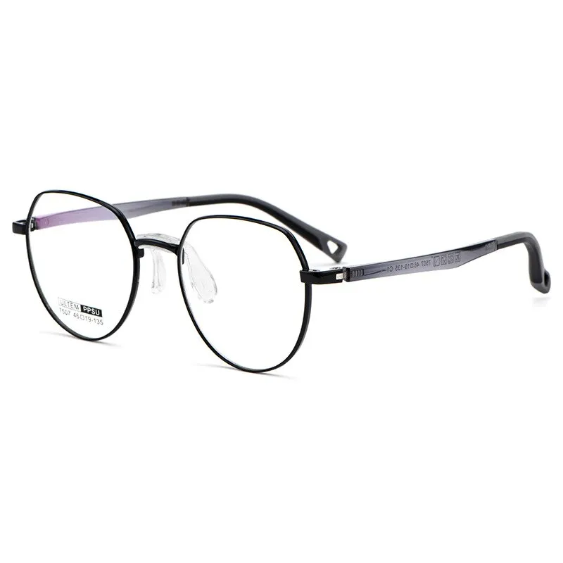 KatKani Unisex Youth Full Rim Round Ultem Alloy Frame Eyeglasses 7507S