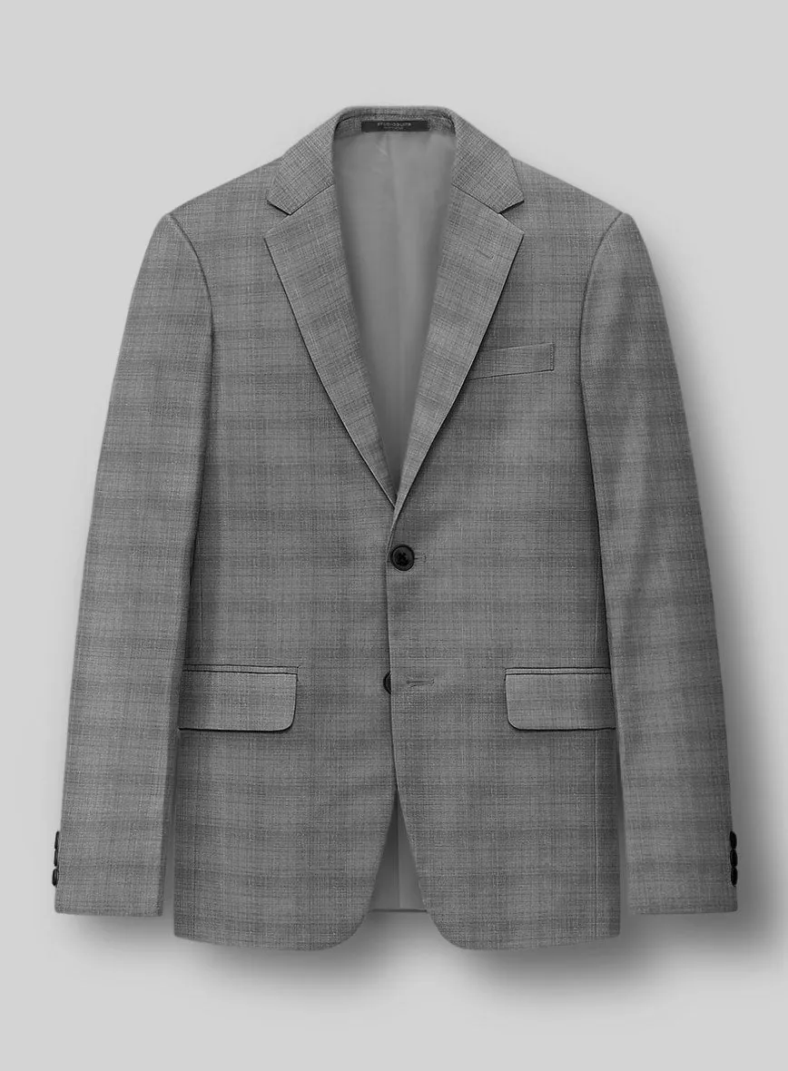 London Loom Gray Bruna Wool Silk Linen Suit