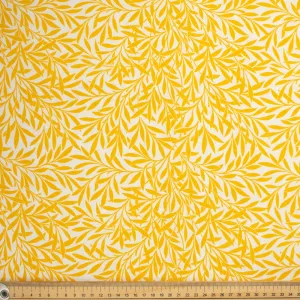 Maurice Style Collection #05 Yellow Leaves on Cream Cotton Prints