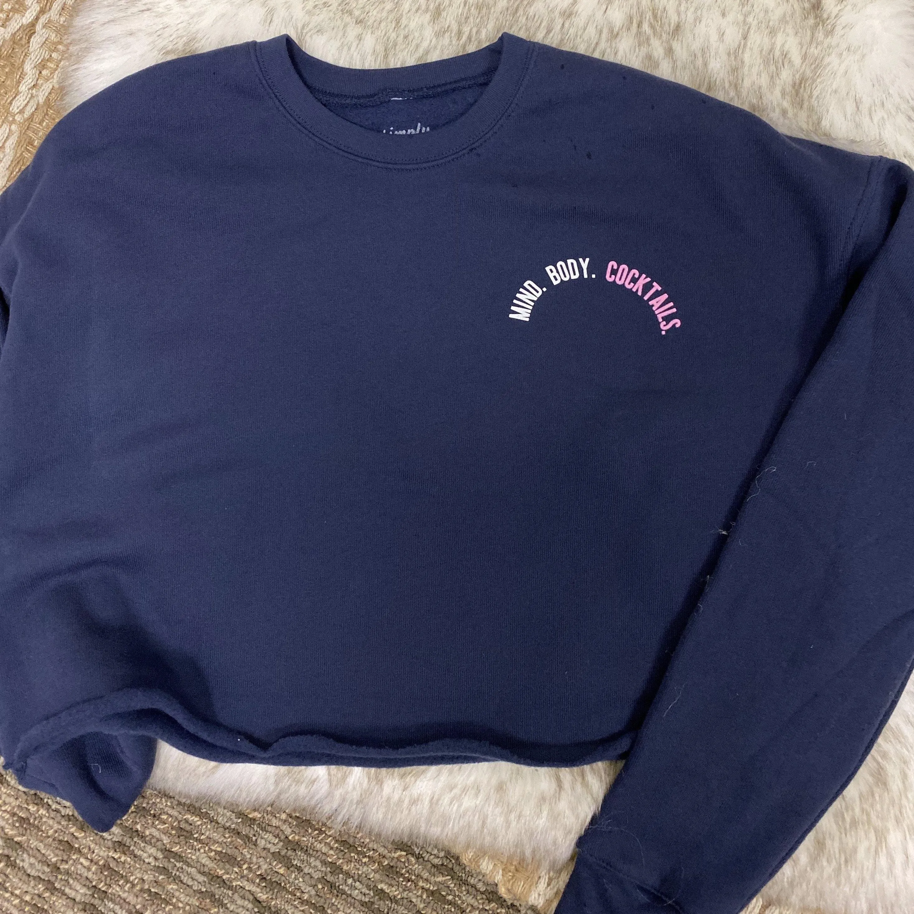 Mind. Body. Cocktails - Crop Sweatshirt