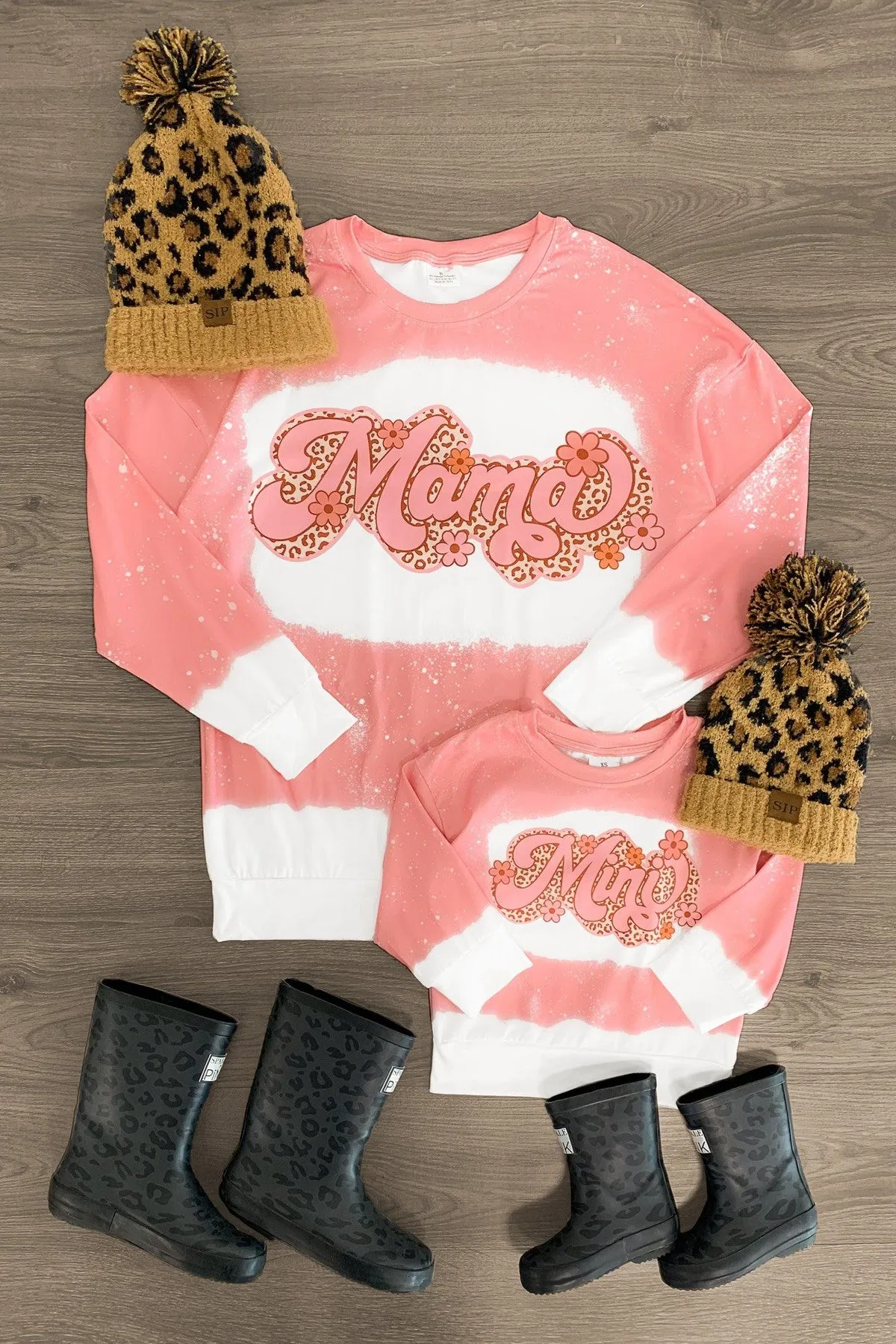 Mom & Me - "Mama & Mini" Pink Paint Splatter Top