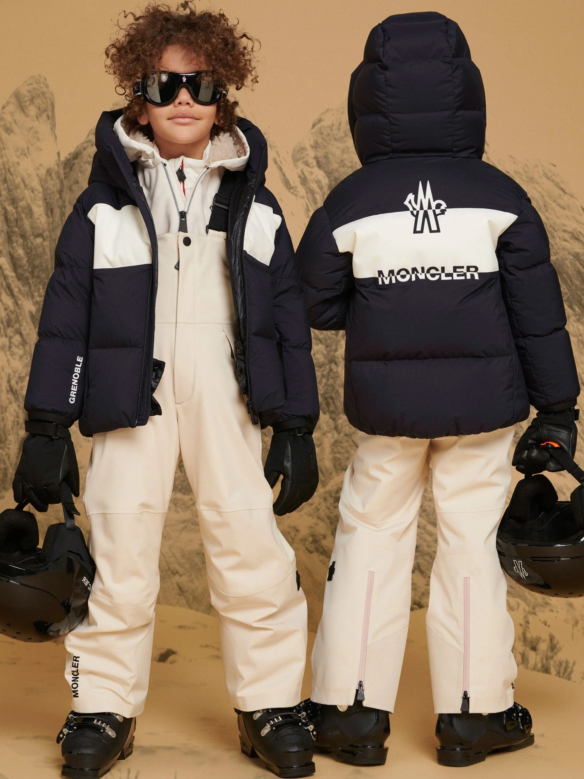 Moncler Enfant Boys Grenoble Down Padded Zinal Jacket in Navy