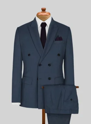 Napolean Flat Blue Wool Suit