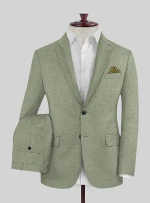 Noble Sage Green Wool Silk Linen Suit