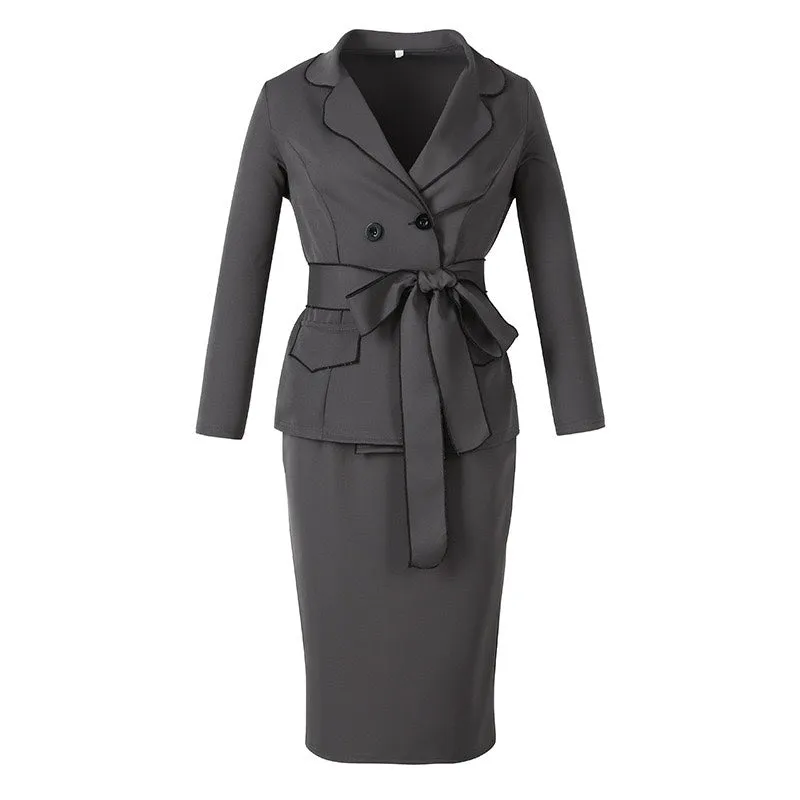 Office Lady Work Blazer Skirt Suits