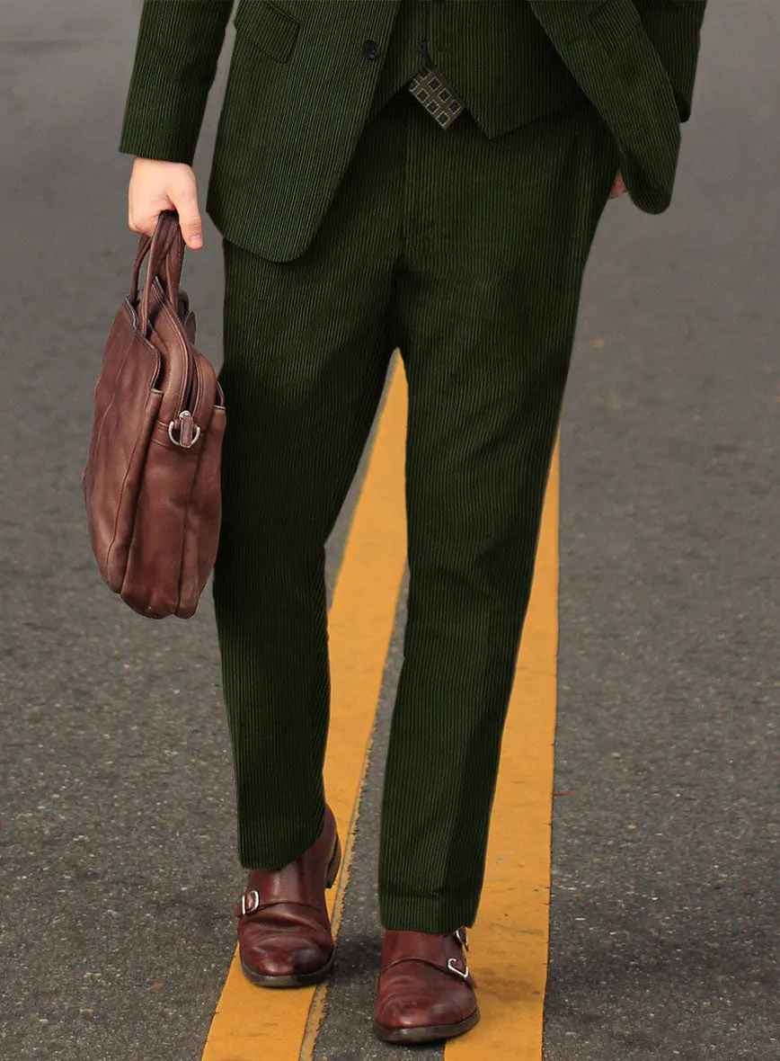 Olive Green Corduroy Suit