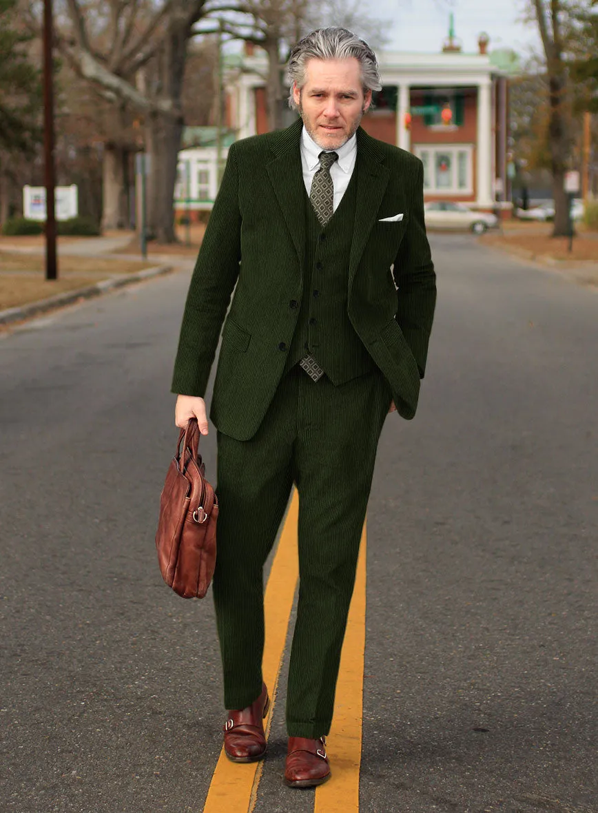 Olive Green Corduroy Suit