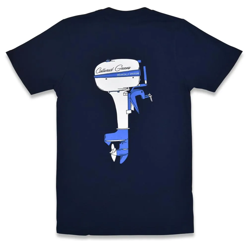 Outboard: Short Sleeve T-Shirt - Navy/Blue