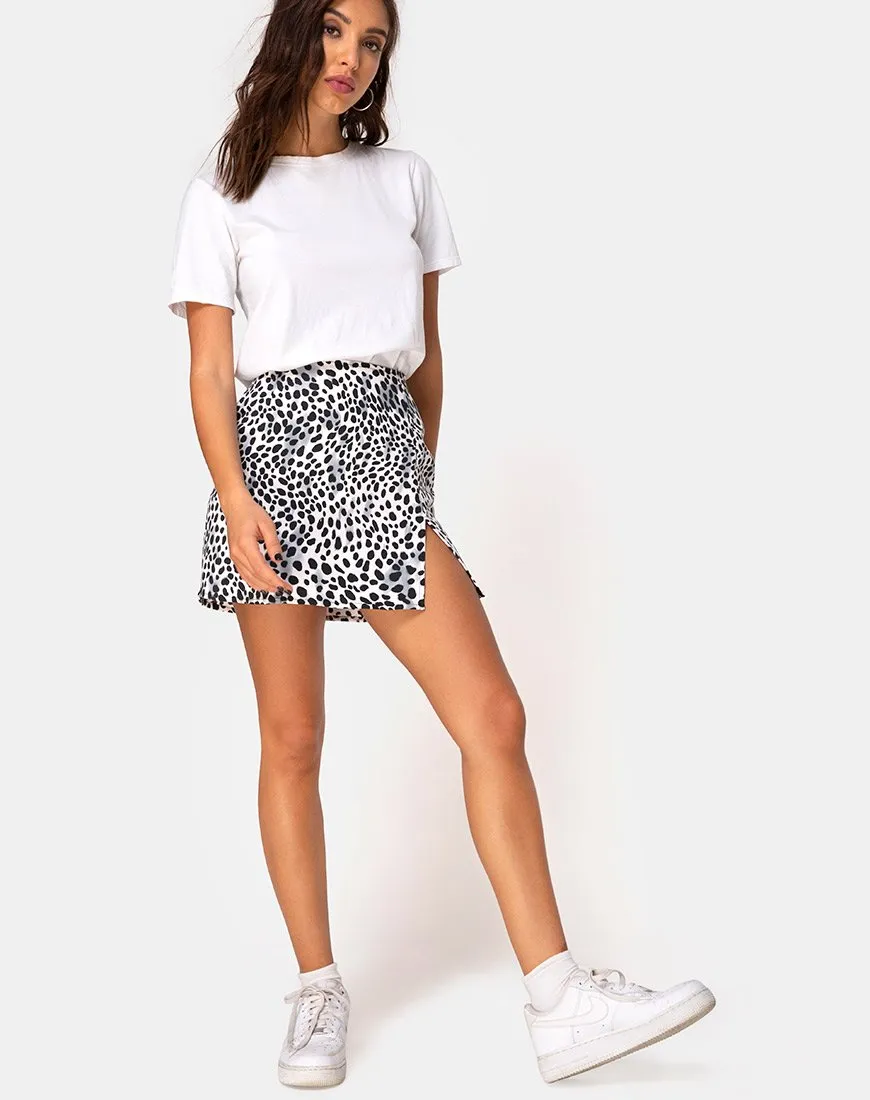 Pelmet Mini Skirt in Dalmatian